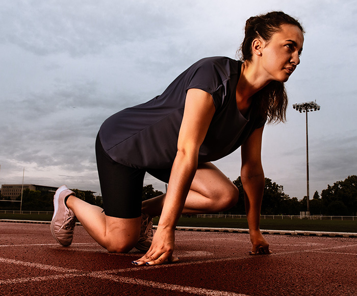 t shirt bleu profond femme